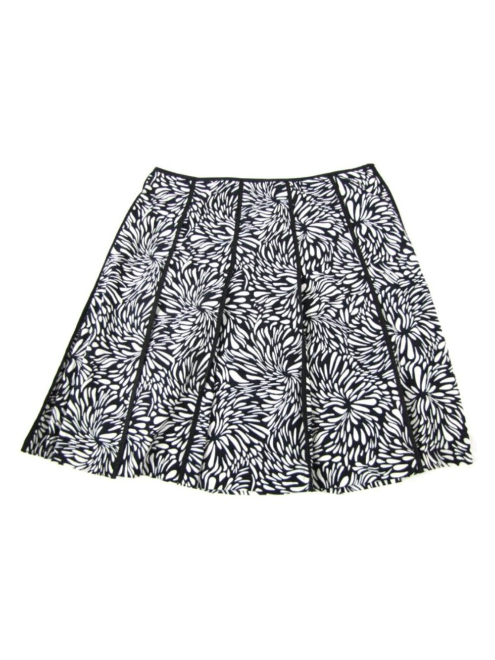 SALE! Floral Flare Black White Midi Knee Skirt